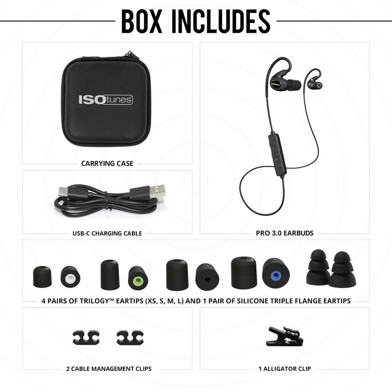 Fones de ouvido com proteção auditiva Bluetooth IsoTunes PRO 3.0